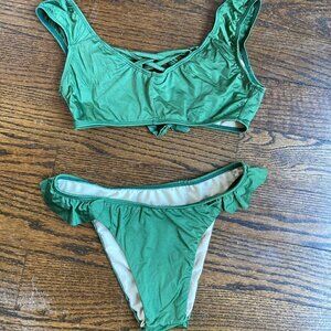 Green Bikini set size approx M/L